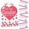 Big Dot of Happiness Happy Galentine's Day - How Many Candies Valentine's Day Party Game - 1 Stand and 40 Cards - Candy Guessing Game